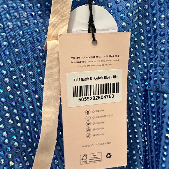 Oh Polly Ines Embellished Corset Mini Dress Cobalt Blue - Picture 5 of 6